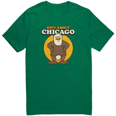 Shut the fuck up about Chicago Eagle Man Insurance shirt by Harebrained