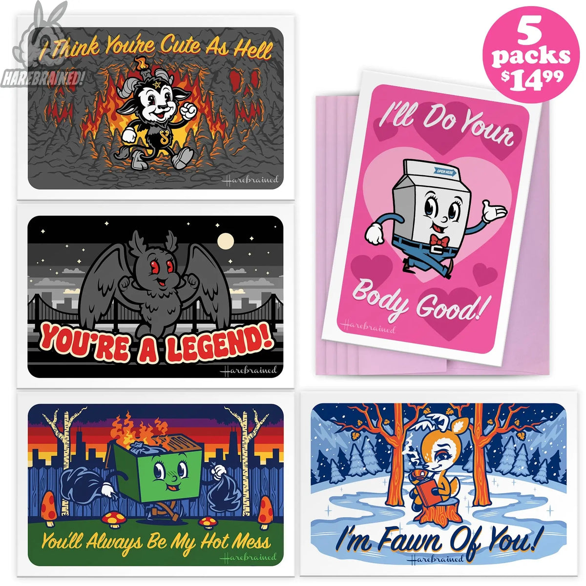 Valentines 5-Packs – Harebrained