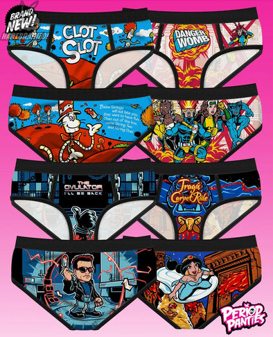 Panty Drop! Four Brand New Period Panties! Harebrained