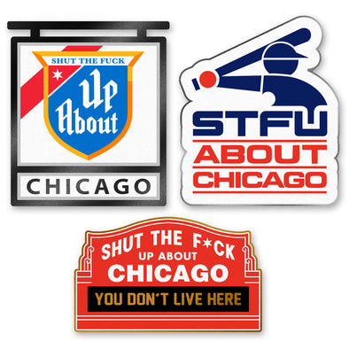 STFU About Chicago Enamel Pins