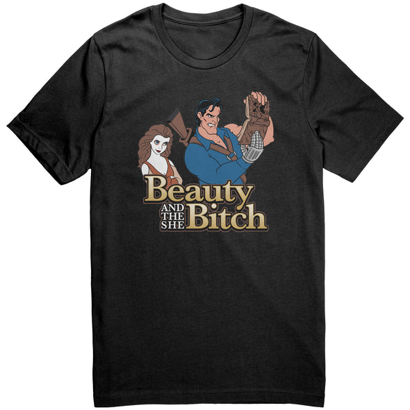 Beauty and the she bitch army of darkness evil dead shirt by harebrained