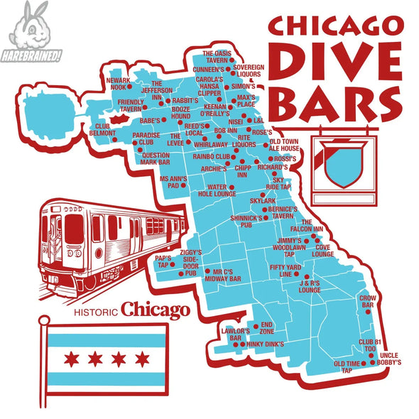 Chicago Dive Bars Unisex Tee (Pre-Order) Harebrained