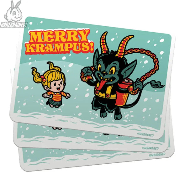 Merry Krampus Postcard Three Pack Harebrained