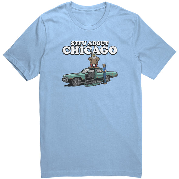 Shut the fuck up about chicago eagle man victory auto wreckers mashup shirt by harebrained