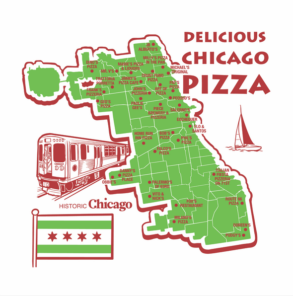 Delicious Chicago Pizza Print