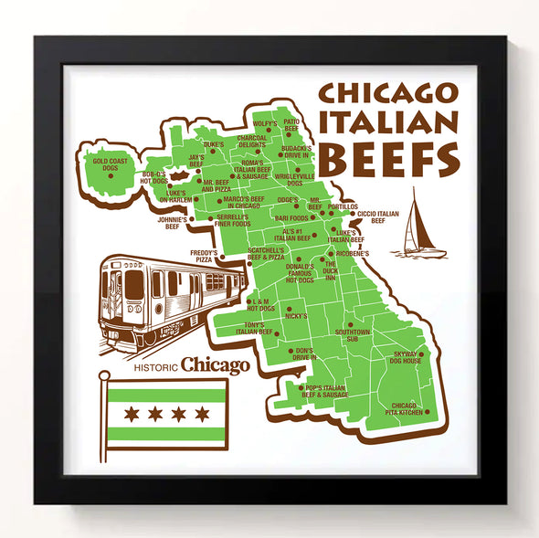 Chicago Italian Beefs 12.5" x 12.5" poster