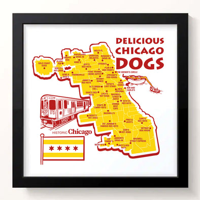 Delicious Chicago Dogs 12.5" x 12.5" poster