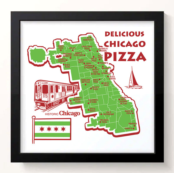 Delicious Chicago Pizza 12.5" x 12.5" poster