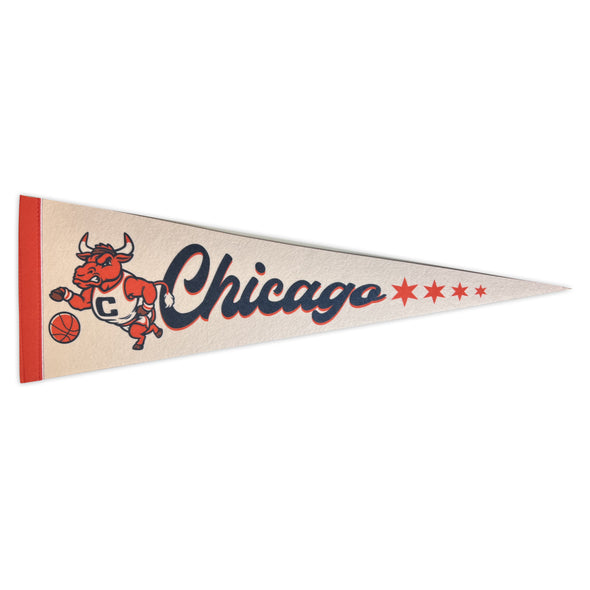 Vintage Bulls Mascot Pennant
