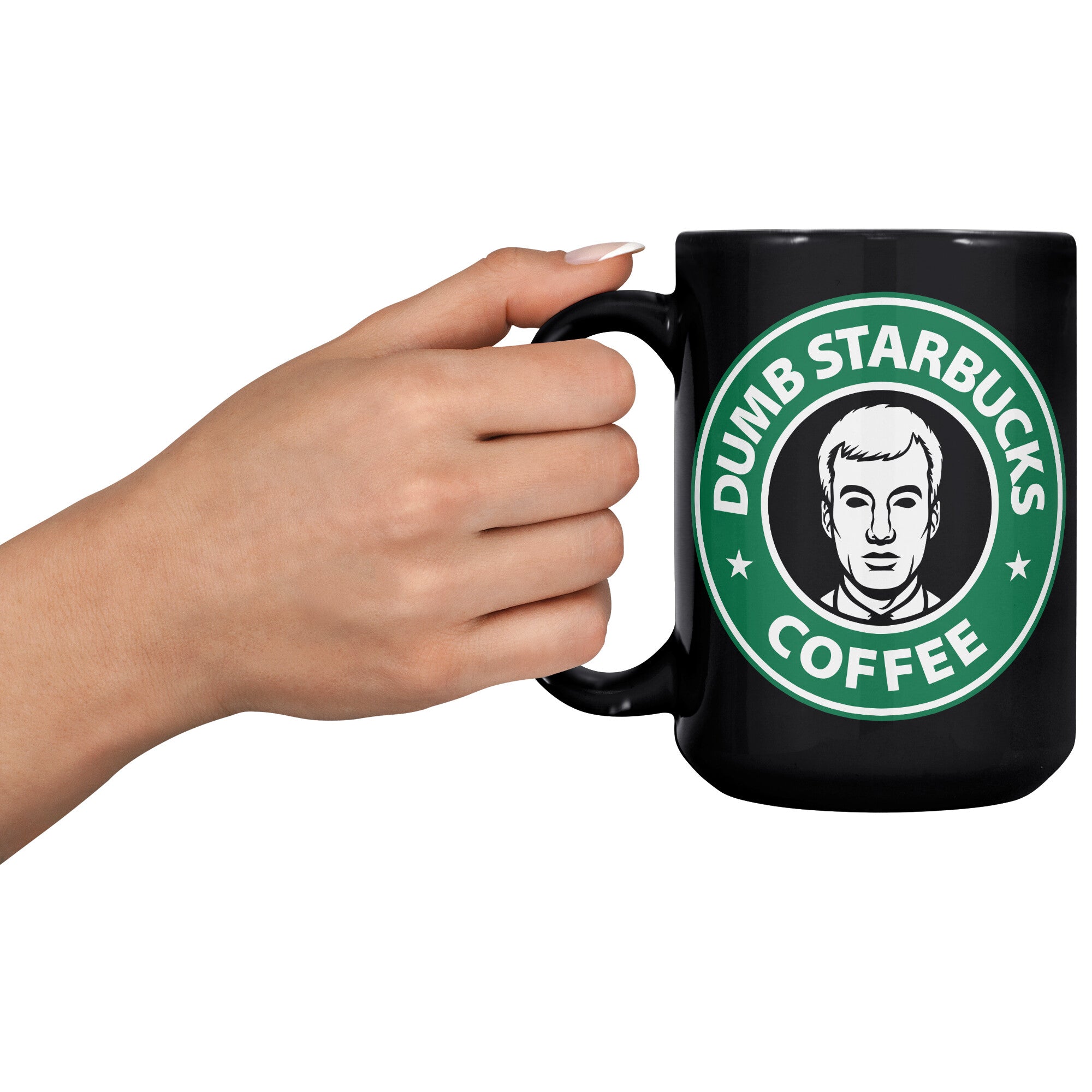 Nathan for You Dumb Starbucks Coffee Mug or Tea Cup Travel Mug by BeeGeeTees White Ceramic / 15 oz Ceramic