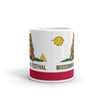 Midsommar Festival Flag White glossy mug