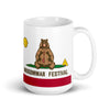 Midsommar Festival Flag White glossy mug